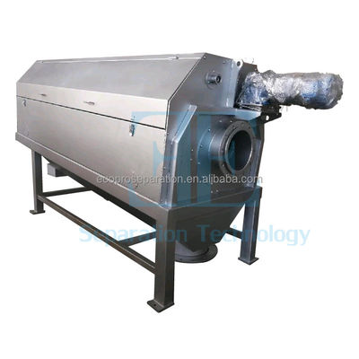 0.75kw pantalla de tambor giratorio alimentada internamente para tratamiento de aguas residuales 1000Kg de peso