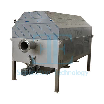 0.75kw pantalla de tambor giratorio alimentada internamente para tratamiento de aguas residuales 1000Kg de peso