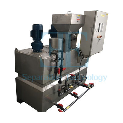 Sistema automático de dosificación de 2000L/h con control de pantalla táctil PLC y agitador de almacenamiento