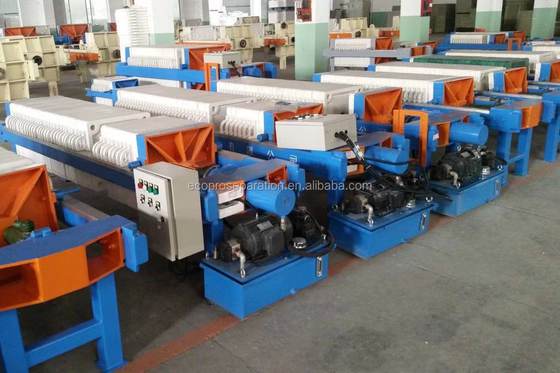 Prensa de filtro hidráulica manual de 6 m2 para deshidratación de lodos 220V-415V