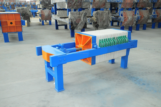 Filtro prensa de placas manual de 4m2 para tratamiento de aguas residuales