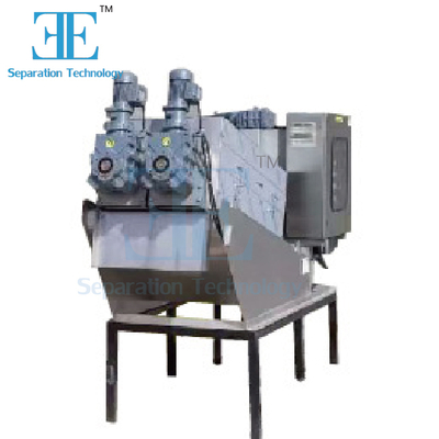 Máquina deshidratadora de lodos de prensa de tornillo, capacidad 9.6-120 m3/h