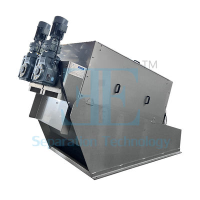 Máquina industrial de deshidratación de lodos con prensa de tornillo de 1kW, 3.6-45m3/h