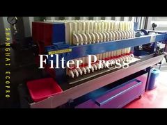 Filtro prensa de placas manual de 4m2 para tratamiento de aguas residuales